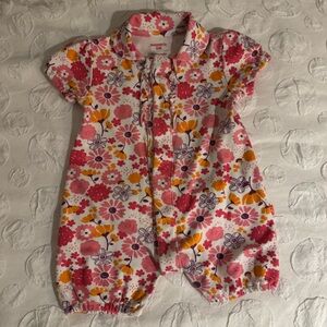 Magnetic Me Ruffle Floral Magnetic Romper 9-12M